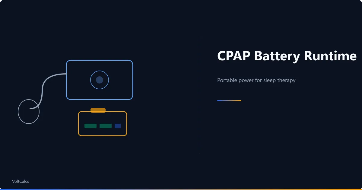CPAP machine connected to a portable battery pack with hose and mask assembly.