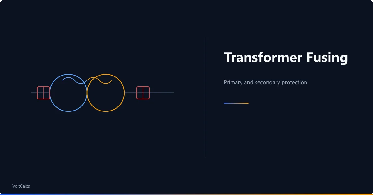 Transformer with primary and secondary fuses, coil windings, and tap connections.